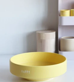 Design Letters Skåle>Skål - Large - Favorite - Happy - Gul