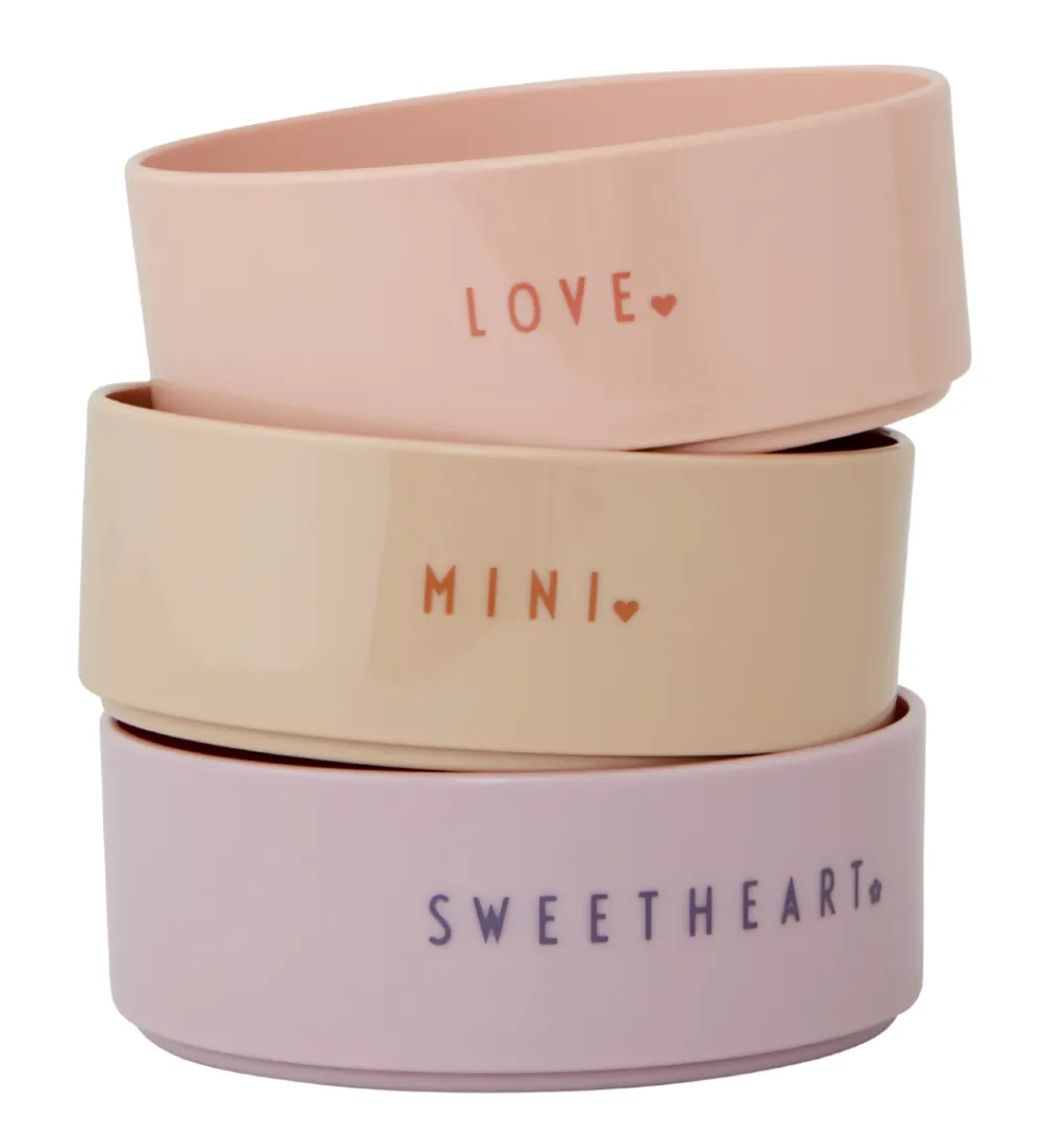 Design Letters Skåle|Skålsæt - 3-pak - Favourite - Lavendel/Powder Ros