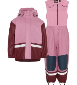 Børn Didriksons Regntøj|Didrikson Regntøj m. Fleece - Boardman - PU - Heather Pink