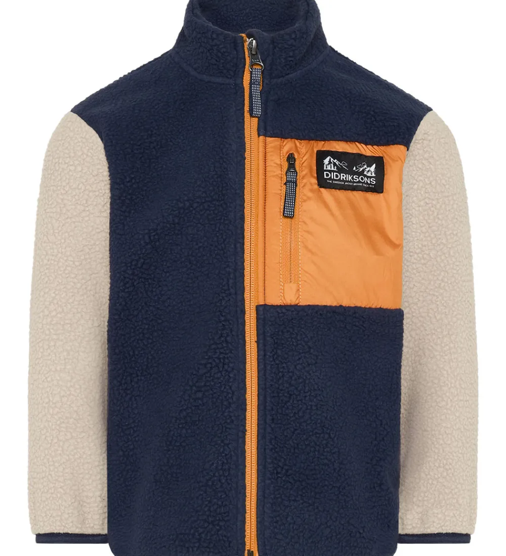 Børn Didriksons Fleece>Fleecejakke - Anten - Navy