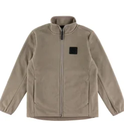 Børn Didriksons Fleece>Fleecejakke - Malakit - Ash Brown