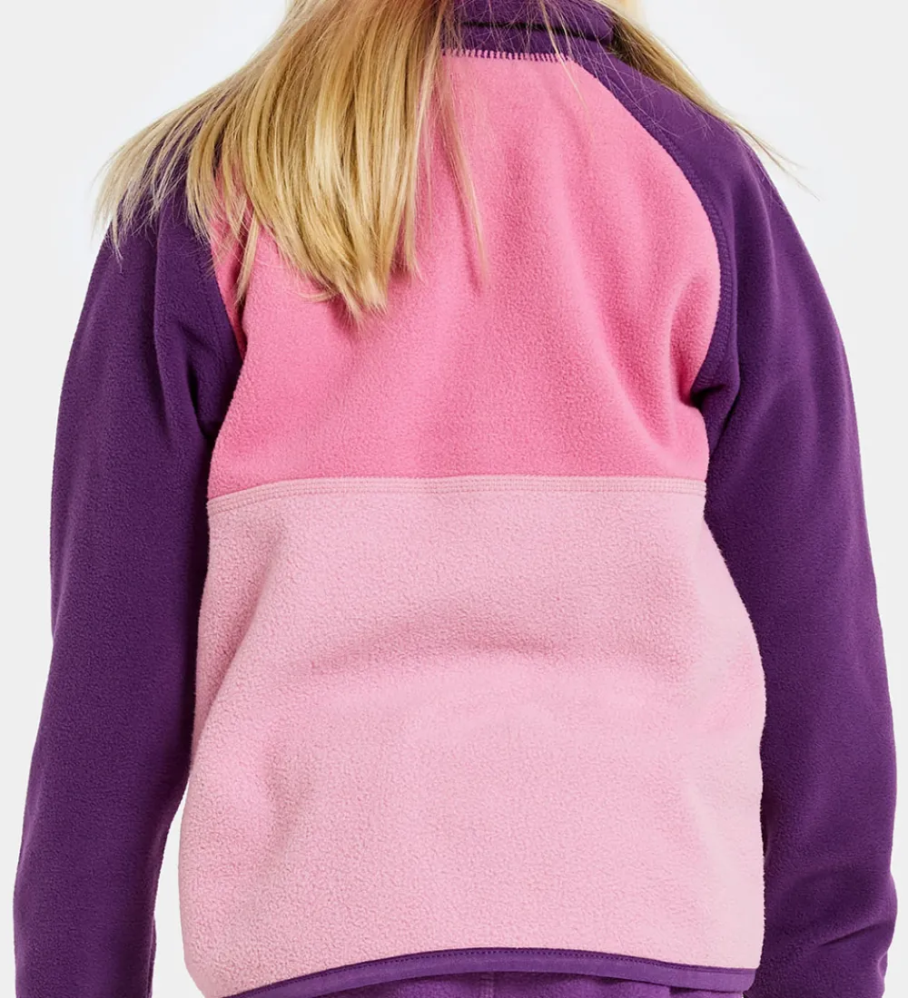 Børn Didriksons Fleece>Fleecetrøje - Monte - Light Heather Pink
