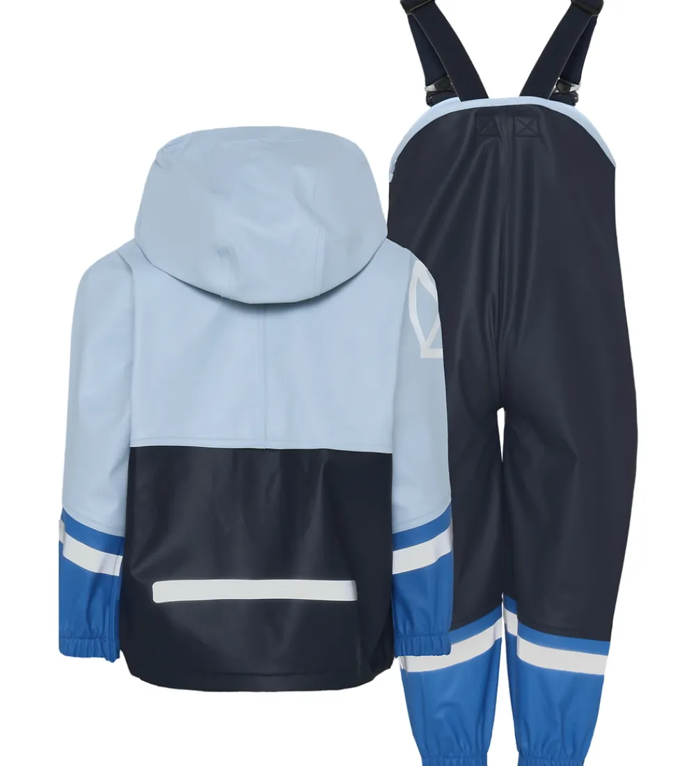 Børn Didriksons Regntøj>Regntøj m. Seler - Waterman - PU - Navy