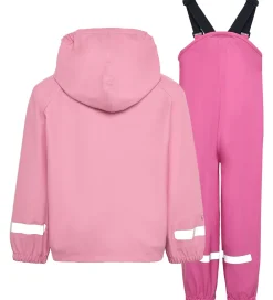 Børn Didriksons Regntøj>Regntøj m. seler - PU - Slaskeman - Light Heather Pin