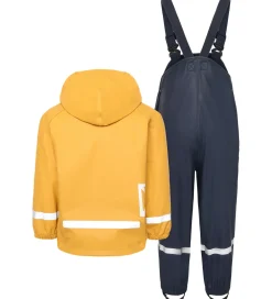 Børn Didriksons Regntøj|Regntøj m. seler - PU - Slaskeman - Dark Pollen