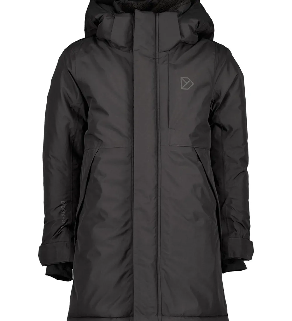 Børn Didriksons Vinterjakker|Vinterfrakke - Porfyr - Sort