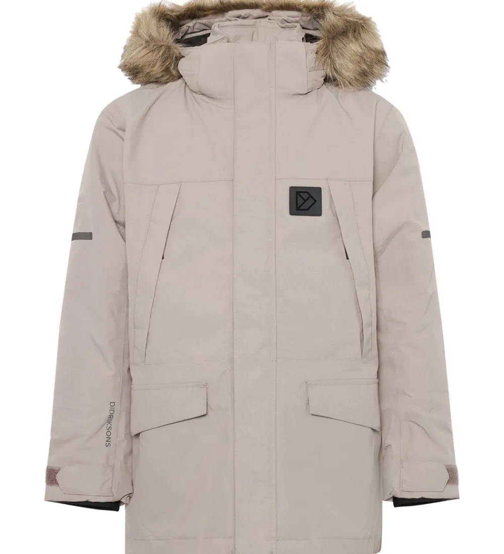 Børn Didriksons Vinterjakker>Vinterjakke - Sylvin K - Ash Brown