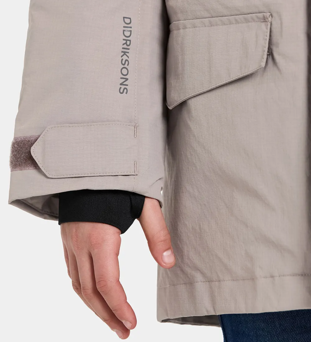 Børn Didriksons Vinterjakker>Vinterjakke - Sylvin K - Ash Brown