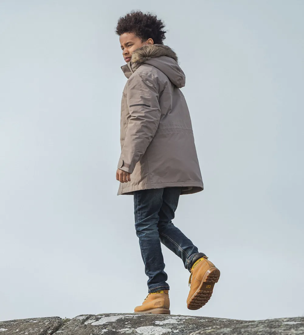 Børn Didriksons Vinterjakker>Vinterjakke - Sylvin K - Ash Brown