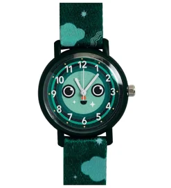 Djeco Ure>Armbåndsur - Montre Night - Sort/grøn