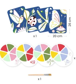 Djeco Skriveredskaber|Farvesæt - Palette Painting - Creepy Crawlies