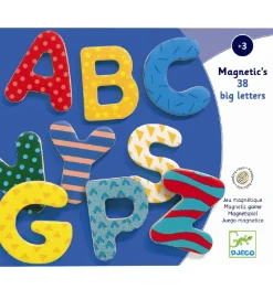 Djeco Magnet|Bogstaver|Magneter - 38 stk. - Store Bogstaver