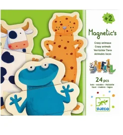 Djeco Magnet>Magneter - 24 stk. - Træ - Crazy