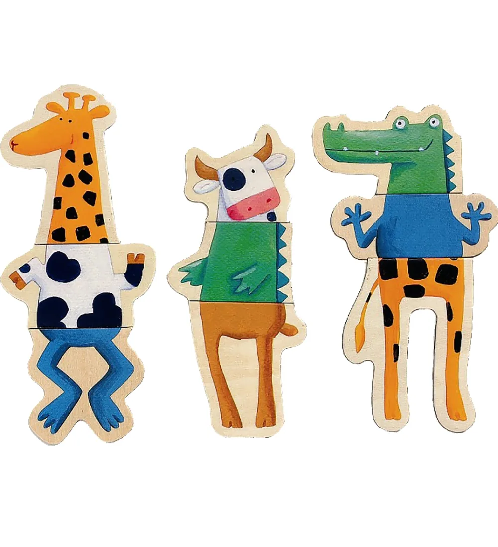 Djeco Magnet>Magneter - 24 stk. - Træ - Crazy