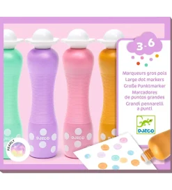 Djeco Tuscher Og Farver|Skriveredskaber>Prikmarkører - 4 stk. - Pearly