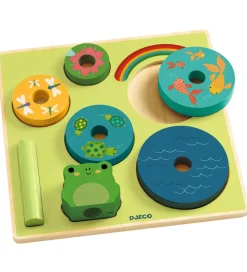 Djeco Stablelegetøj|Puslespil/Stabelelegetøj - 8 Dele - Træ - Rainbow