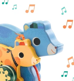 Djeco Babylegetøj|Trækdyr m. Musik - Gabi & Samm