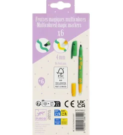 Djeco Tuscher Og Farver|Trylletuscher - 6 stk. - Multifarvet