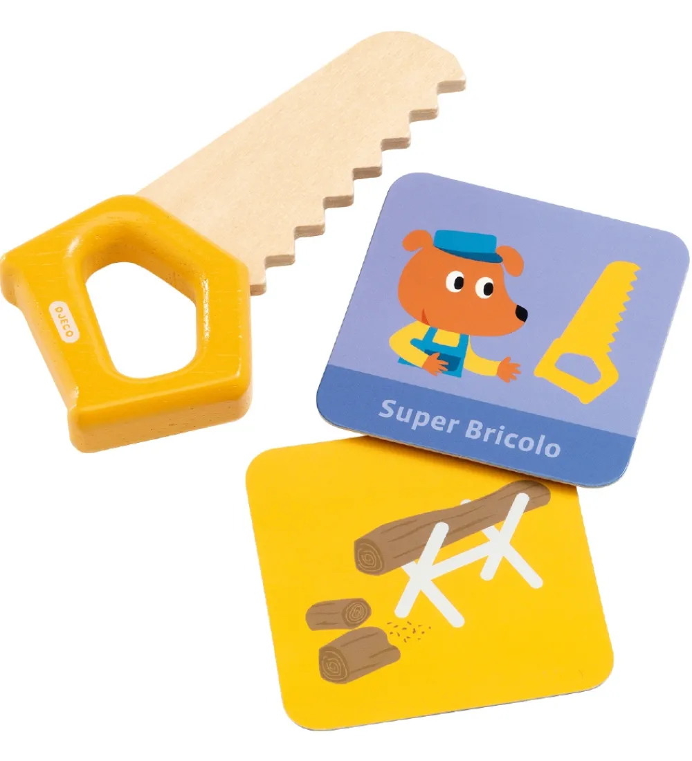 Djeco Legeværktøj>Værktøjskasse - Træ - Super Bricolo - Handyman