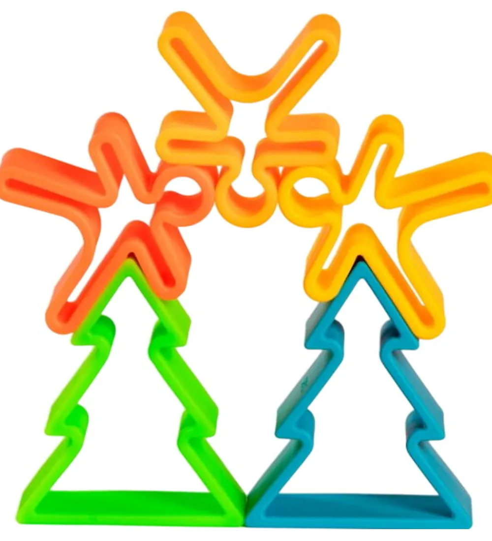 Dëna Aktivitetslegetøj|Aktivitetslegetøj - Silikone - 9 Dele - Neon