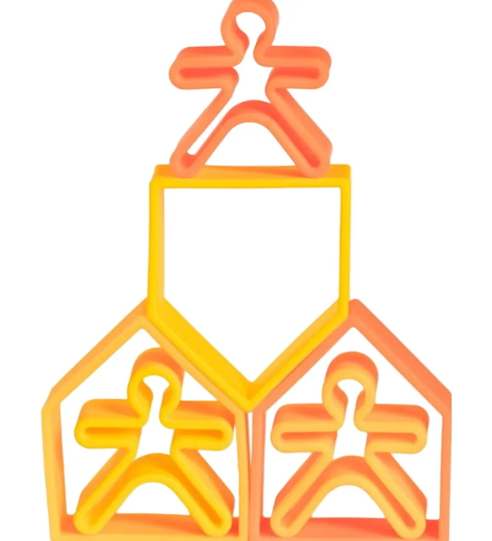 Dëna Aktivitetslegetøj|Aktivitetslegetøj - Silikone - 9 Dele - Neon