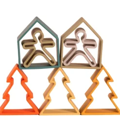 Dëna Aktivitetslegetøj|Aktivitetslegetøj - Silikone - 9 Dele - Nature