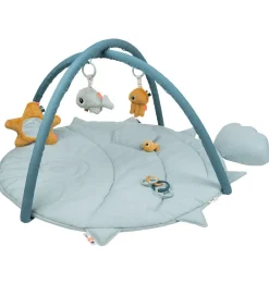 Done by Deer Legetæpper Og Legegulve|Aktivitetsstativer|Aktivitetstæppe - Sea Friends - Blå