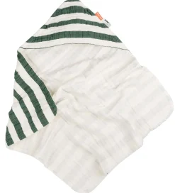 Done by Deer Babyhåndklæde- Og Poncho|Håndklæder|Babyhåndklæde - 70x70 cm - Stripes Green