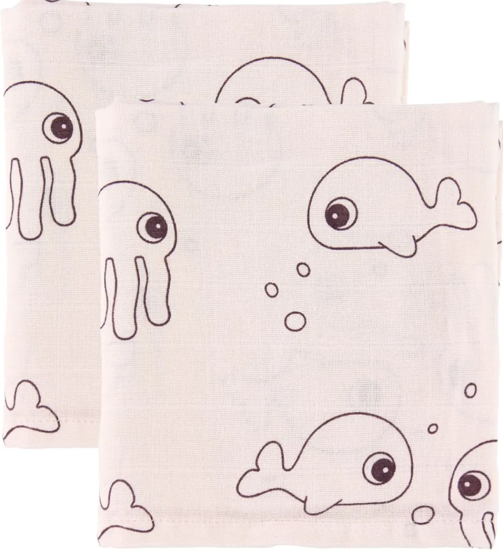 Done by Deer Babysvøb>Babysvøb - 120x120 - 2 stk - Sea Friends - Pudder