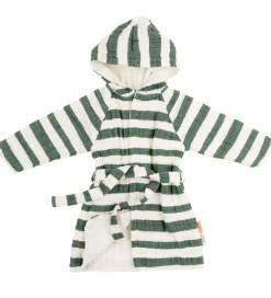 Børn Done by Deer Badekåber>Badekåbe - Stripes - Grøn