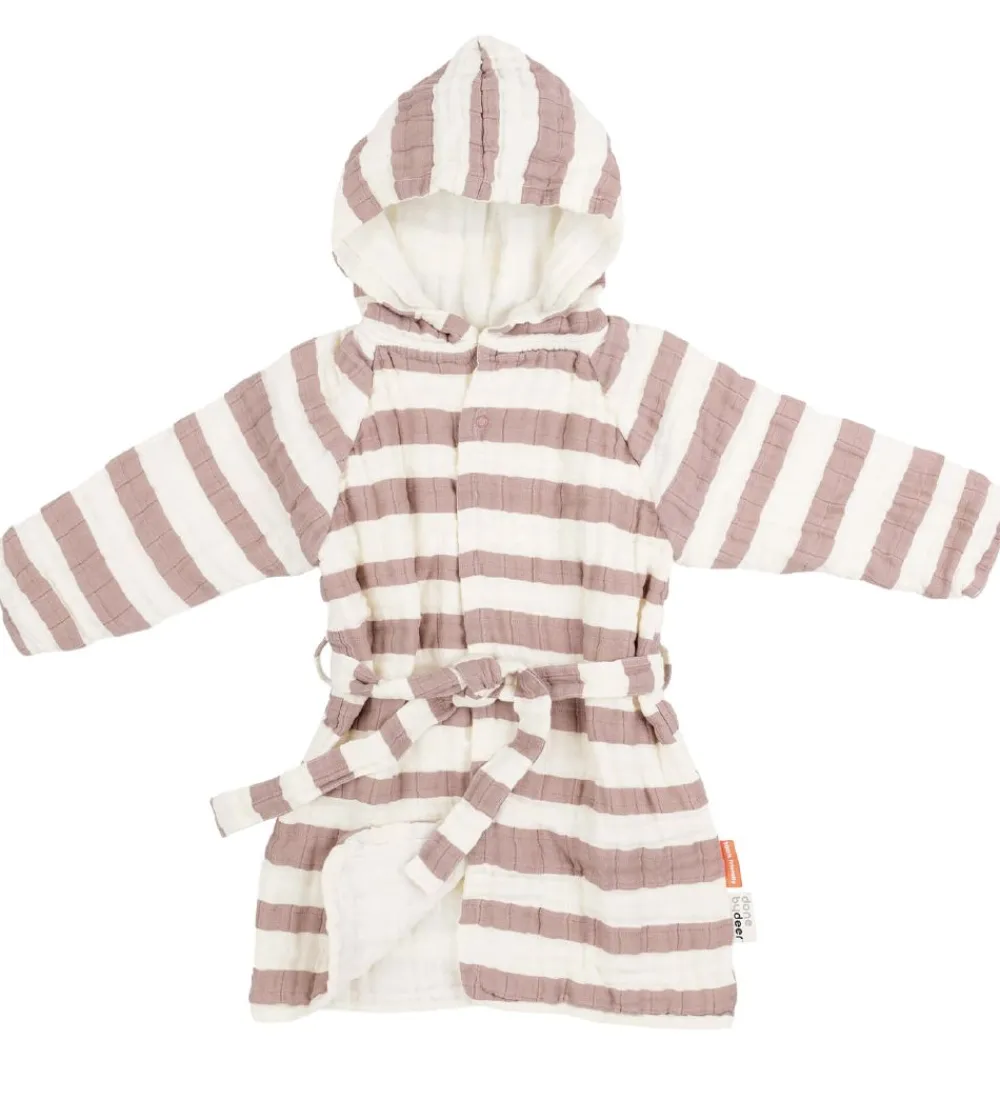 Børn Done by Deer Badekåber>Badekåbe - Stripes - Powder