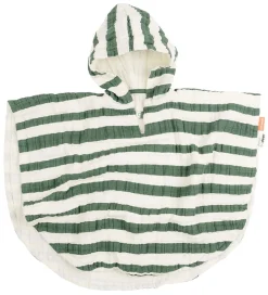 Done by Deer Babyhåndklæde- Og Poncho|Håndklæder|Badeponcho - Stripes Green