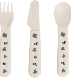 Børn Done by Deer Spisesæt|Børnebestik>Bestiksæt - 3-pak - Tiny Farm - Sand