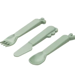 Børn Done by Deer Børnebestik|Børnebestik - Grøn