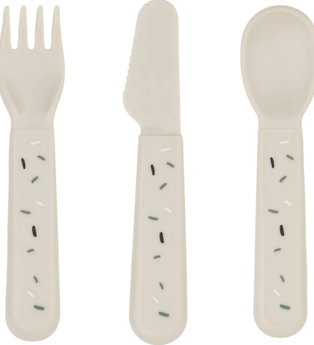 Børn Done by Deer Børnebestik|Børnebestik - 3 stk. - Foodie - Confetti Sand