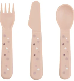 Børn Done by Deer Børnebestik>Børnebestik - 3 stk - Happy Dots - Powder