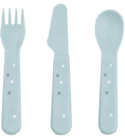 Børn Done by Deer Børnebestik>Børnebestik - 3 stk - Happy Dots - Blue