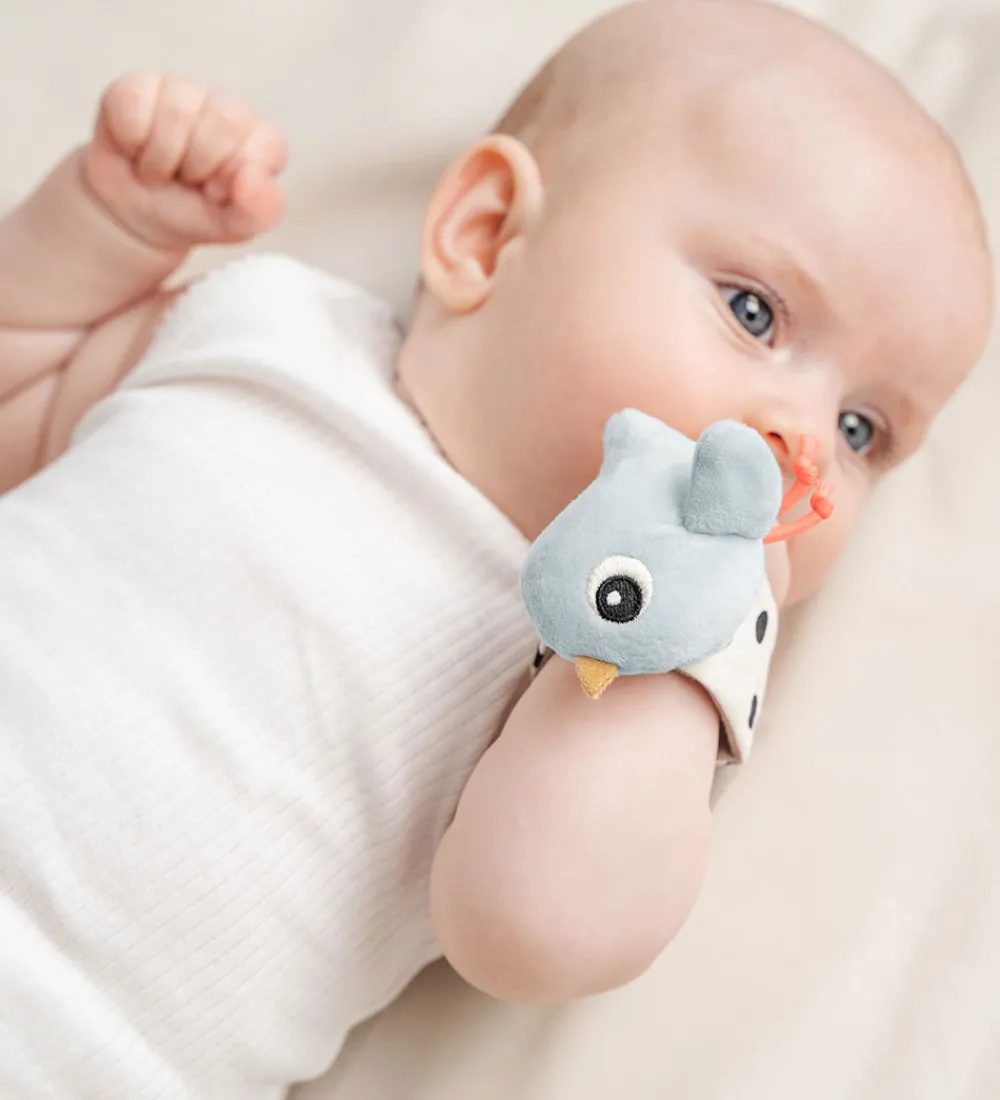 Done by Deer Gribelegetøj|Håndledsranglesæt - 2-pak - Happy Clouds - Blå