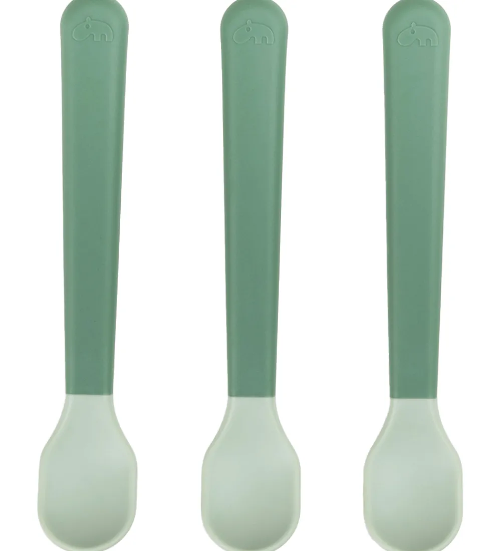Børn Done by Deer Børnebestik|Babyskeer|Skeer - 3-pak - Foodie - Grøn