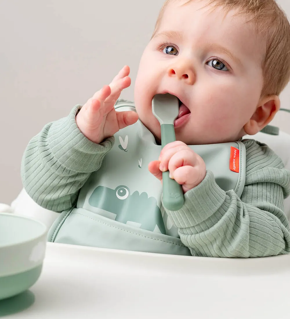 Børn Done by Deer Børnebestik|Babyskeer|Skeer - 3-pak - Foodie - Grøn