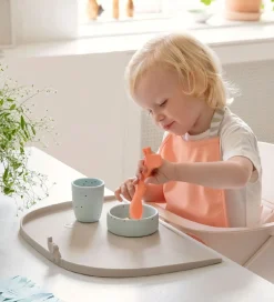 Børn Done by Deer Børnebestik|Babyskeer|Skeer - Silikone - 2-pak - Lalee - Papaya