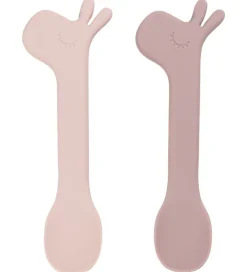 Børn Done by Deer Børnebestik|Babyskeer|Skeer - Silikone - 2-pak - Lalee - Pudder