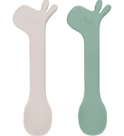 Børn Done by Deer Børnebestik|Babyskeer|Skeer - Silikone - 2-pak - Lalee - Grøn