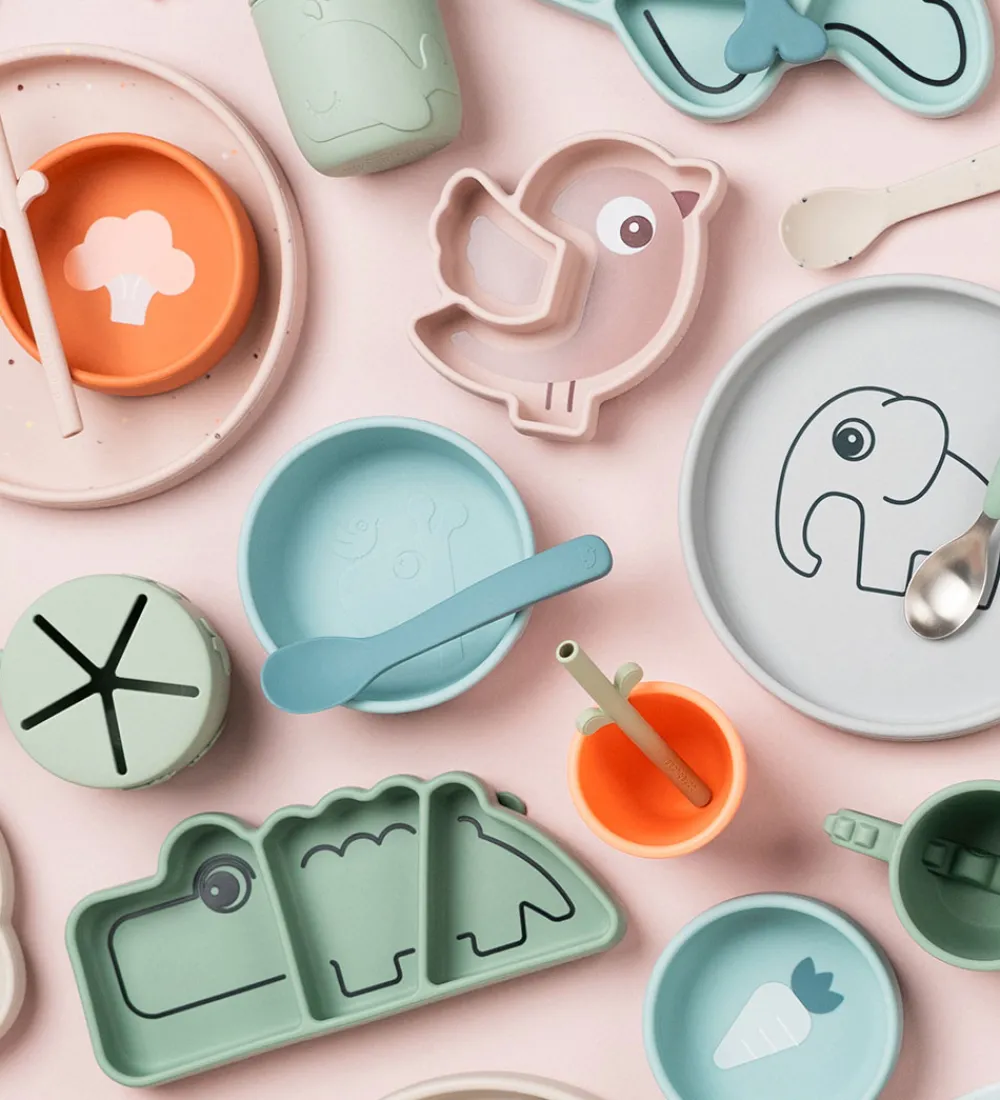 Done by Deer Tallerkener>Snacktallerken - Silikone - Stick & Stay - Birdee -