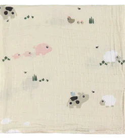 Done by Deer Stofbleer|Pusletid|Stofbleer - Musselin - 2-pak - 65x65 cm - Tiny Farm
