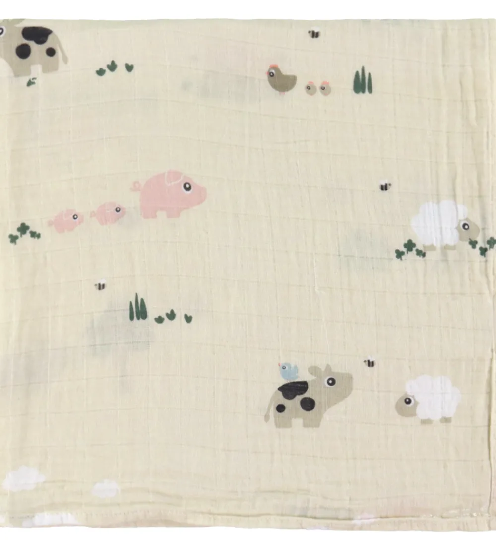 Done by Deer Stofbleer|Pusletid|Stofbleer - Musselin - 2-pak - 65x65 cm - Tiny Farm