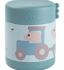 Done by Deer Madkasser>Termobeholder - 300 ml - Tiny Farm - Blå
