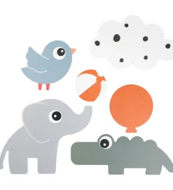 Done by Deer Wallsticker>Vægdekoration - 6 stk. - Deer Friends - Farvemix