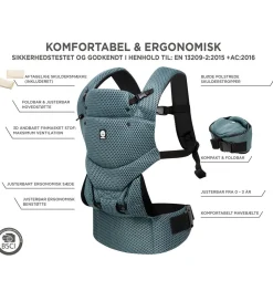 Dooky Bæreseler &Amp; Vikler|Bæresele - Urban Comfort - Green Emerald