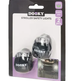 Børn Dooky Børnesikkerhed|Barnevognsudstyr>Lygter Til Barne- og Klapvogn - 2 sk. - Sort